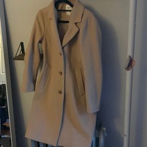 Long beige pea coat
